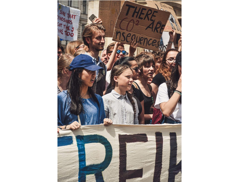 Greta Thunberg und andere Aktivist_innen bei einer Demonstration, (c) Fridays For Future Wien Greta Thunberg und andere Aktivist_innen bei einer Demonstration, (c) Fridays For Future Wien