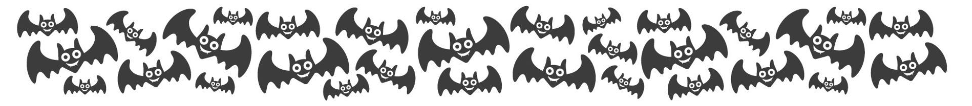 schwarze Fledermäuse mit spitzen Zähnen