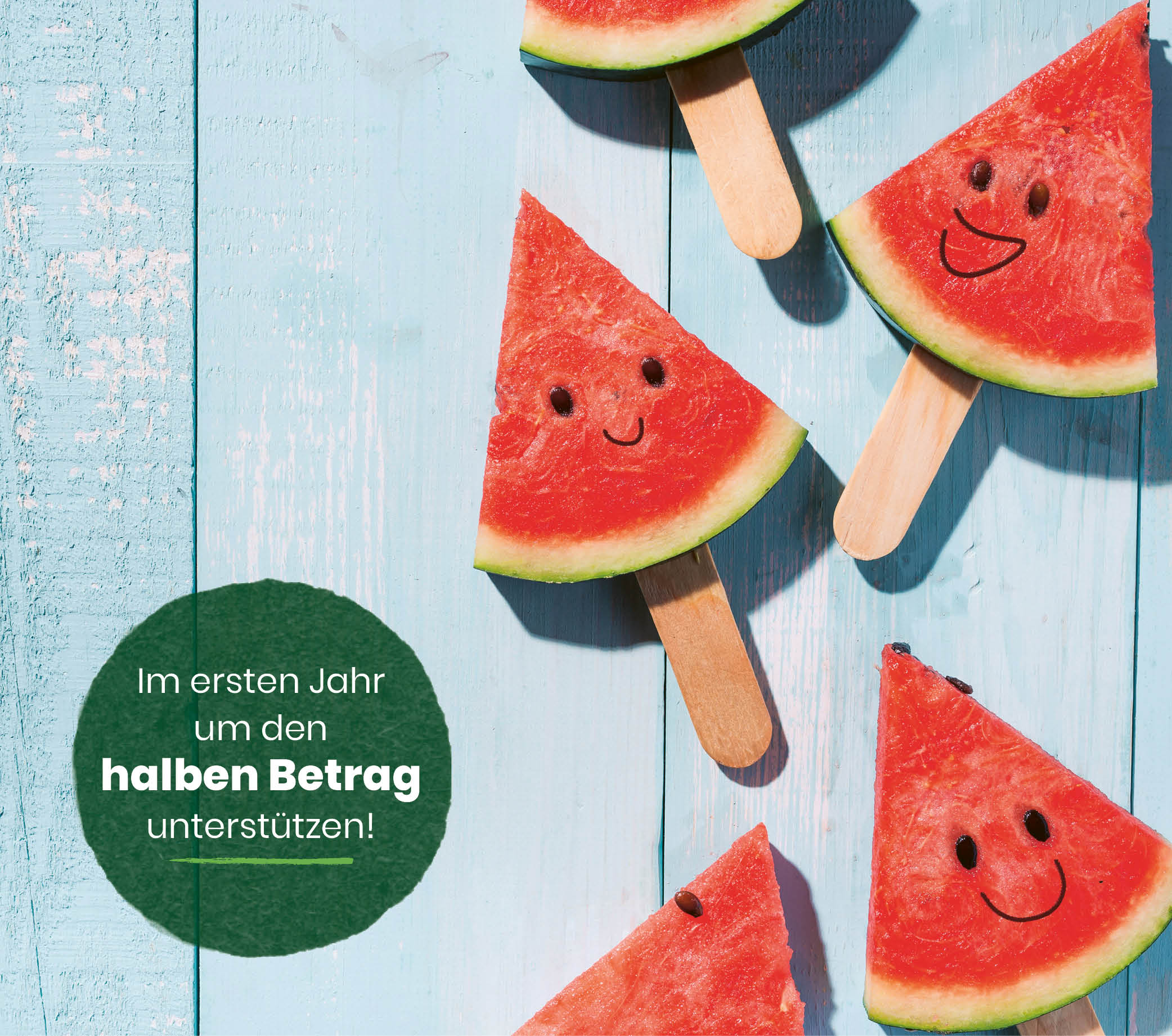 Wassermelonen am Stil mit Comic Gesicht