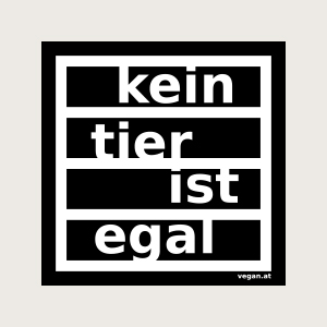 Vegan.at Sticker Kein Tier ist egal