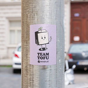 Vegan.at Sticker Tema Tofu