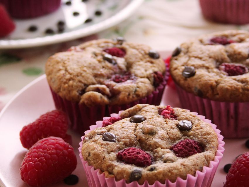 Himbeer-Chocolate-Chip-Muffins | Vegane Gesellschaft Österreich