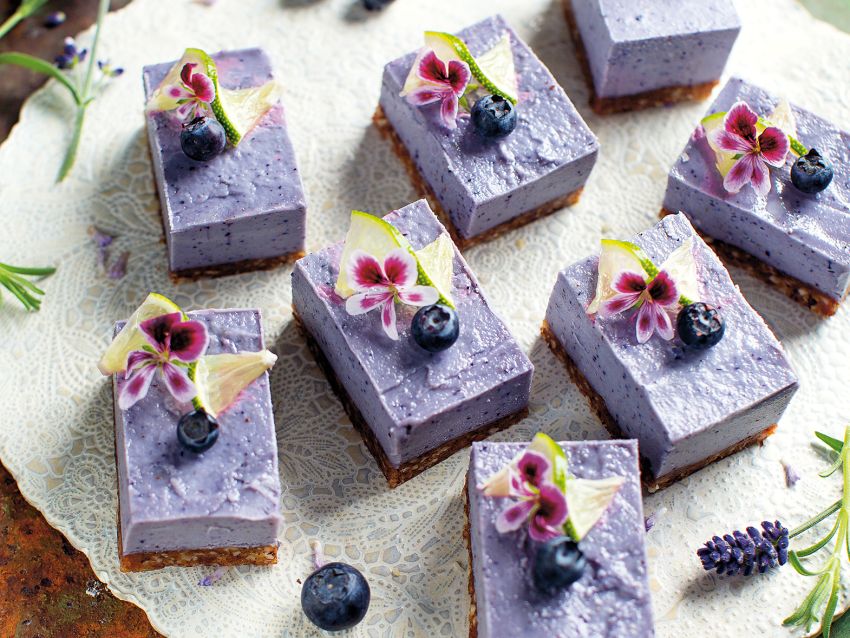 Lavendel-Heidelbeer-Käsekuchen | Vegane Gesellschaft Österreich