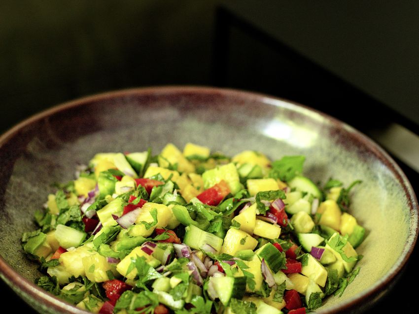 Pikanter Ananassalat | Vegane Gesellschaft Österreich